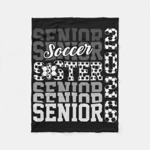 2026 Soccer Senior Sister Graduation Matching Fami Fleece Blanket