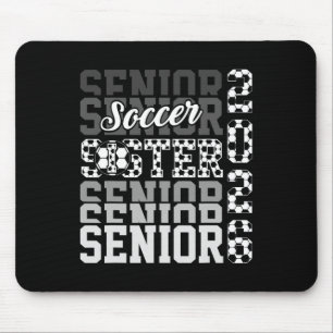 2026 Soccer Senior Sister Graduation Matching Fami Mouse Pad