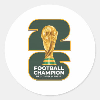 2026 Soccer World Championship Classic Round Sticker