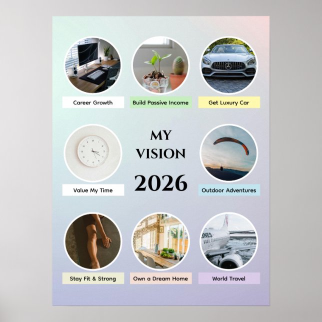 2026 Soft Gradient Circle Proper Vision Poster (Front)
