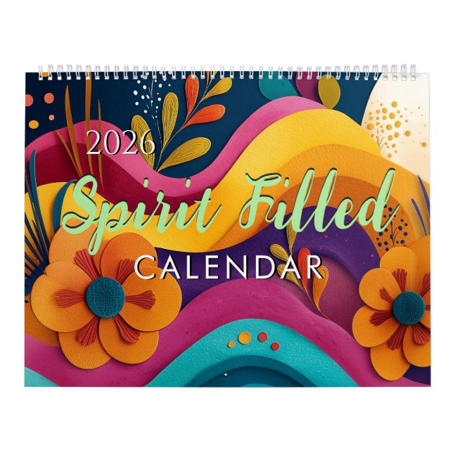 2026 Spirit Bible Verse Faith Wall Calendar (Cover)