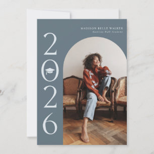 2026 Steel Blue Arch Graduation Announcement