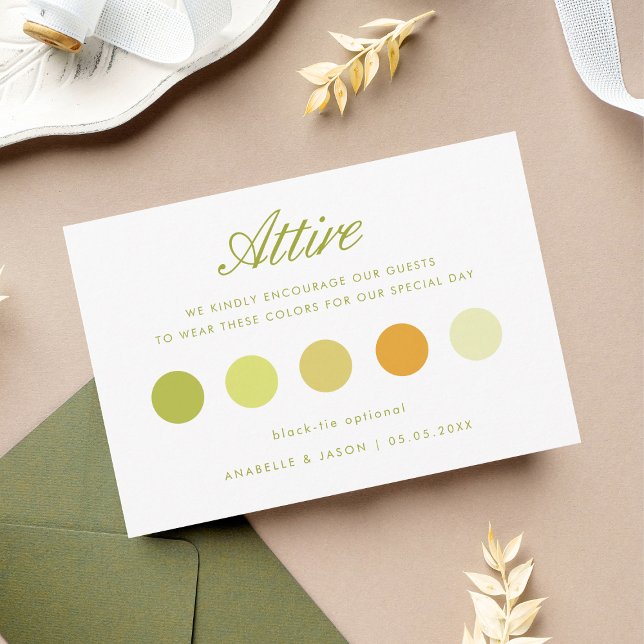 2026 Summer Wedding Attire Guest Dress Code Card  (Creator Uploaded)