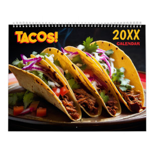 2026 Taco Wall Calendar Foodie Food Themed