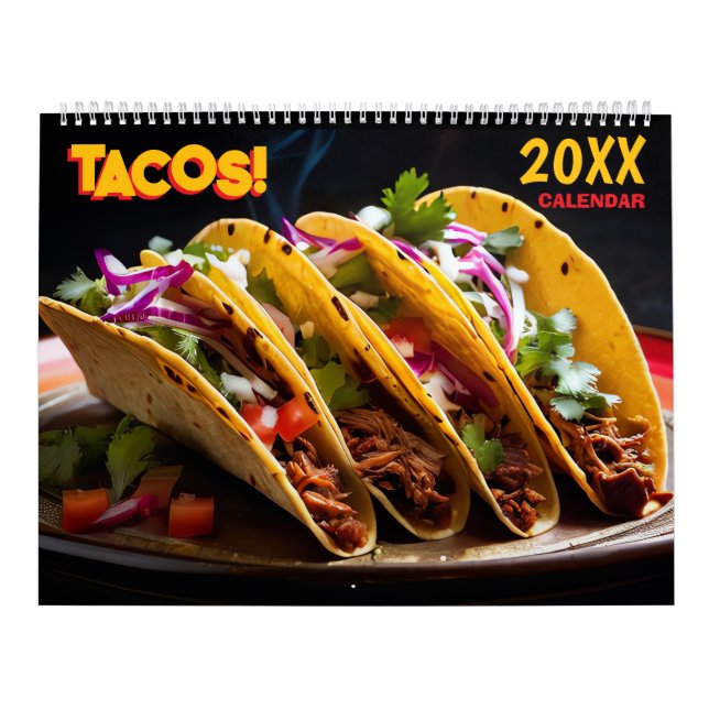 2026 Taco Wall Calendar Foodie Food Themed (Cover)