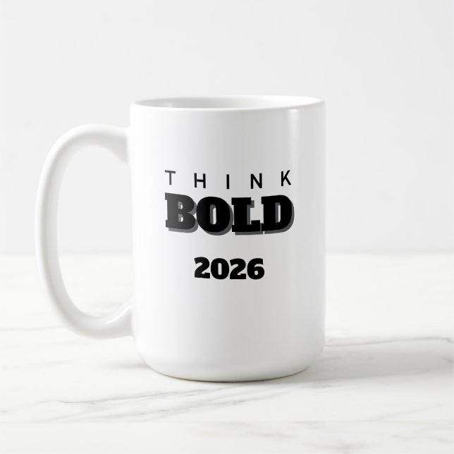 2026 tell u think bold Mug (Left)