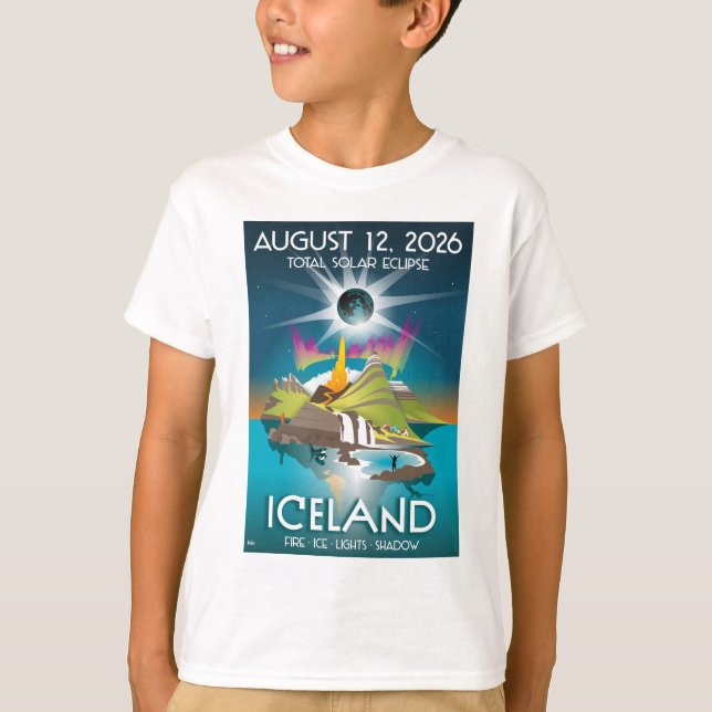 2026 total eclipse in Iceland - T-Shirt (Front)