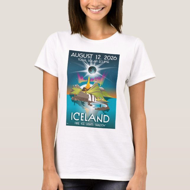 2026 total solar eclipse in Iceland - T-Shirt (Front)
