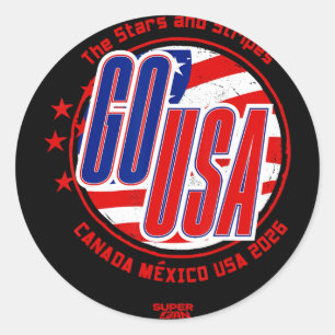2026 Usa Soccer Fan World Cup  Classic Round Sticker