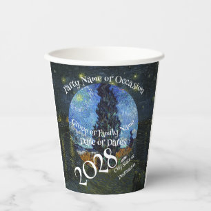 2026 Vacation Trip Tour Road Dinner Wine Ship Date Paper Cups