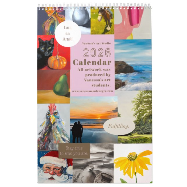 2026 Vanessa's Art Studio Student Art 2 Calendar (Cover)