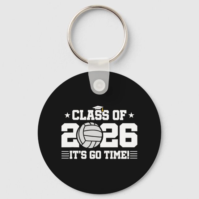 2026 Volleyball Player - 2026 Graduation - Cl Of 2 Key Ring (Front)