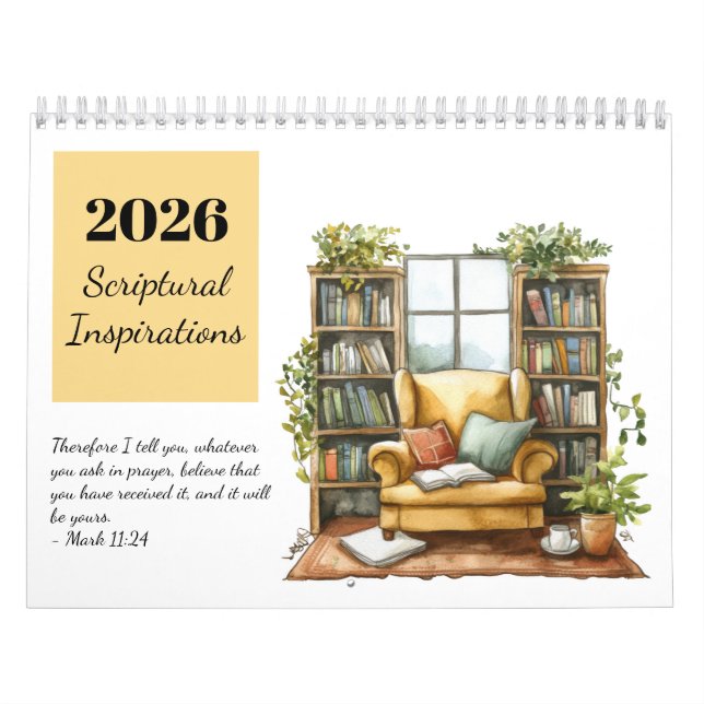 2026 Watercolor Scriptural Inspirations Calendar (Cover)