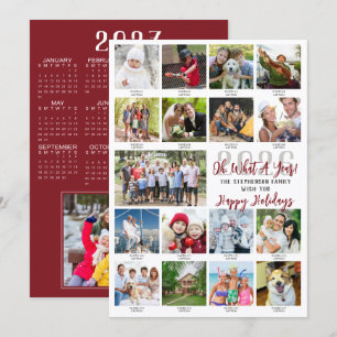 2026 What A Year 18 Photos Captions 2027 Calendar Holiday Card