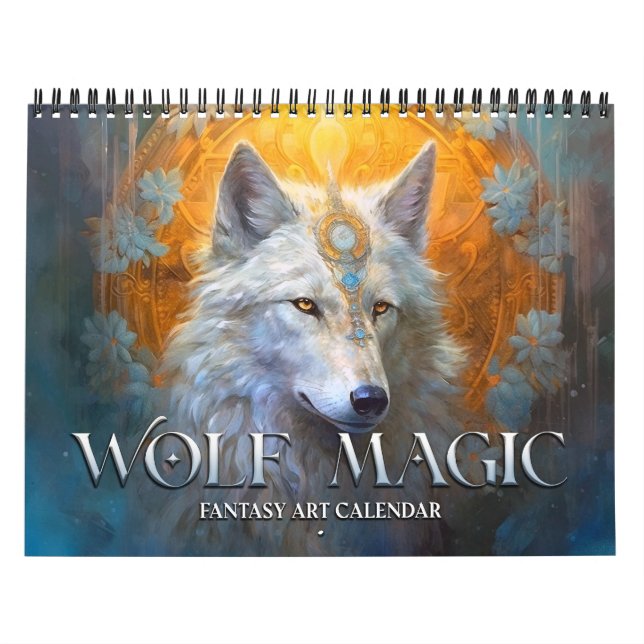 2026 Wolf Magic Fantasy Art Calendar (Cover)