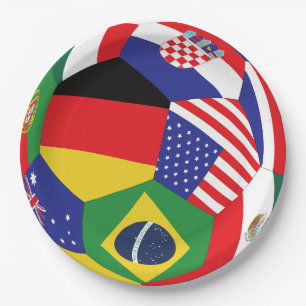 2026 World Cup Paper Plates 9 Inch International