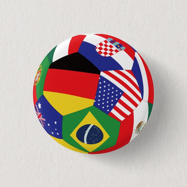 2026 World Cup Soccer Flag Button (Front)