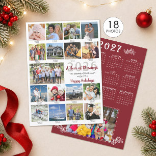 2026 Year in Review Photo Collage 2027 Calendar Holiday Card