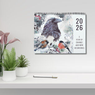 2026 Year of Change Floral Motivational  Calendar