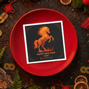 2026 Year of the Fire Horse Chinese Zodiac Napkin