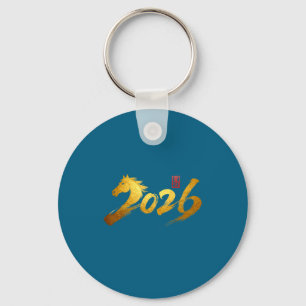 2026 Year Of The Horse Calligraphy Chinese Lunar N Key Ring