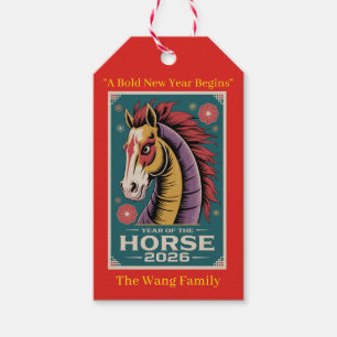 2026 Year of the Horse Chinese New Year Gift Tags
