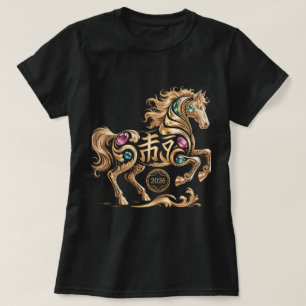 2026 Year of the Horse Chinese New Year Golden Hor T-Shirt