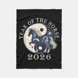 2026 Year Of The Horse Chinese New Year,horse Grap Fleece Blanket