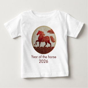2026 Year of the Horse – Lunar New Year Art Baby T-Shirt