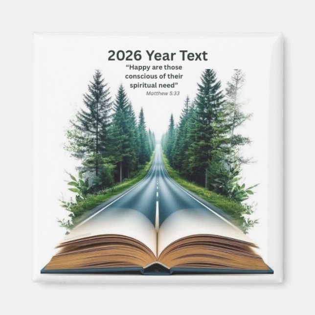 2026 Year Text Road to Life Magnet (Front)