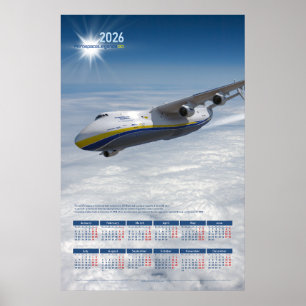 2026 Yearly Wall Calendar Poster Antonov-225 Mriya