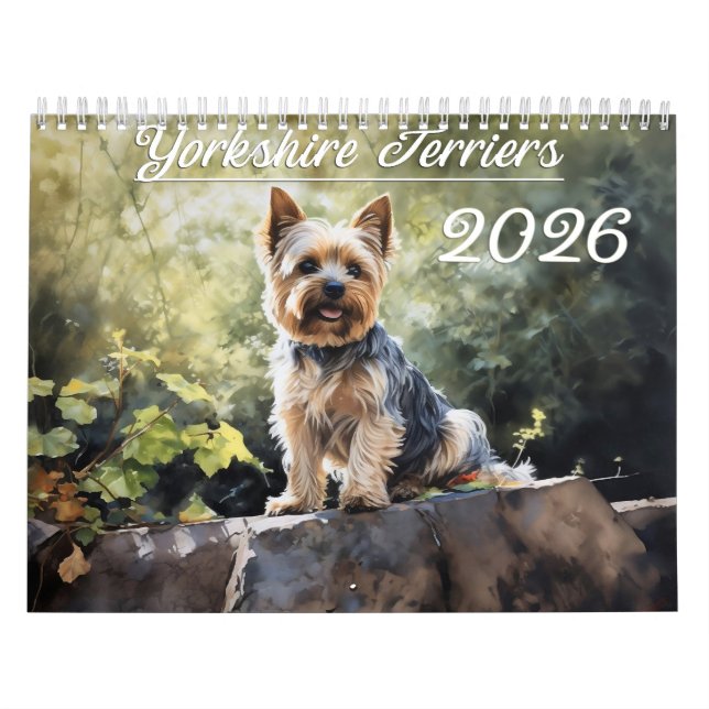 2026 Yorkshire Terriers Calendar (Cover)