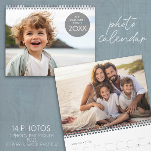 2027 -- 14 Photo Template Full Coverage Calendar