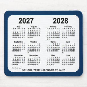 2027-2028 Police Box Blue School Calendar by Janz Mouse Pad