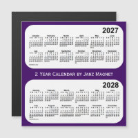 2027-2028 Purple 2 Year Calendar by Janz Magnet