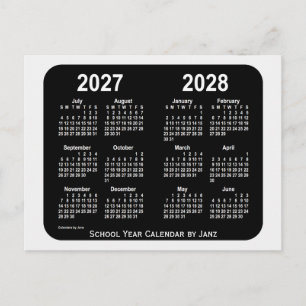 2027-2028 Smokey Neon School Year Calendar by Janz Postcard