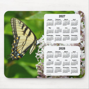 2027-2028 Swallowtail Butterfly Calendar by Janz Mouse Pad