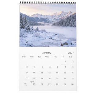2027 A Year in Nature Landscape Wall Calendar