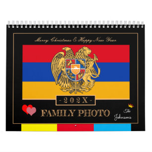 2027 Armenian Flag & Happy New Year, Armenia photo Calendar