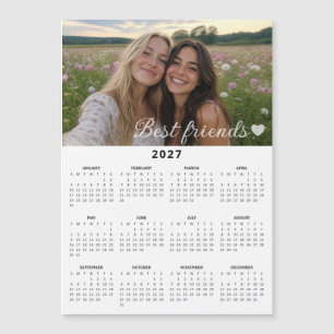 2027 Best Friends Custom Photo Magnetic Calendar
