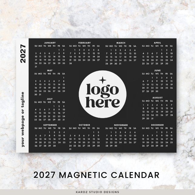 2027 Business Branded Custom Colour Calendar (Customize calendar with your own logo, custom text, or website.)