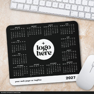 2027 Business Full Year Custom Colour Calendar Mouse Pad