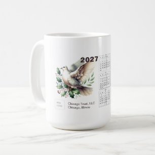 2027 Calendar Business Logo Dove Coffee Mug