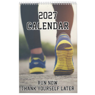 2027 Calendar For Female Runner Running Motivation