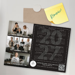 2027 Calendar Holiday New Year Magnetic Photo Card
