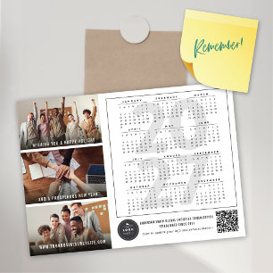 2027 Calendar Holiday New Year Magnetic Photo Card