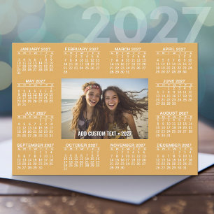 2027 Calendar - Modern Photo and Text Holiday Card