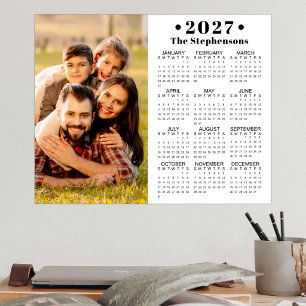 2027 Calendar One Photo Personalised Poster
