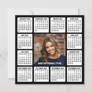 2027 Calendar - Photo in the Centre Holiday Card