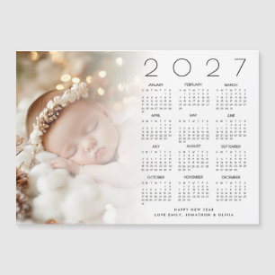 2027 Calendar Photo Overlay Baby Happy New Year